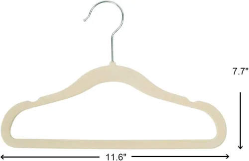 Vista 3 de Finnhomy ropa gancho de ropa para bebé y Kids 30-Pack de terciopelo antiderrapante colgador con 10 Clips de dedo