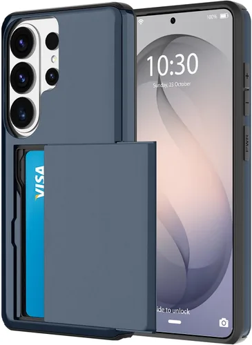 Vista 83 de Funda tipo cartera para Samsung Galaxy S22 con ranura para 2 tarjetas de crédito Funda a prueba de golpes Hybrid Heavy Duty Protection Armor Funda