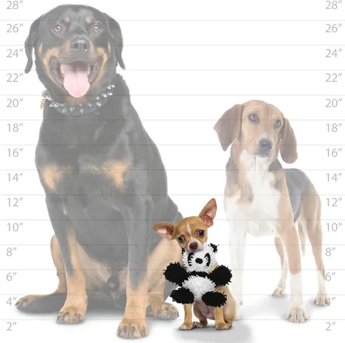 Vista 2 de MIGHTY® Paquete de 2 juguetes pequeños de microfibra para perros Panda Juguete de peluche ultra duradero con múltiples capas y costuras