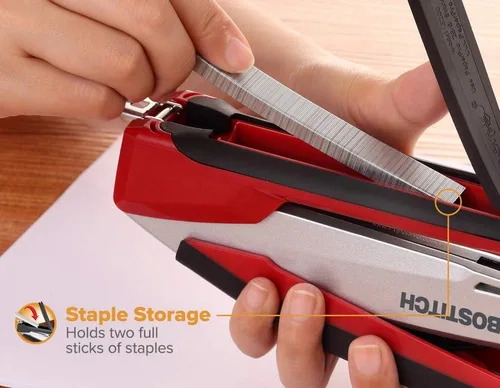 Vista 5 de Grapadora Prodigy de bajo esfuerzo de la marca PaperPro, Rojo