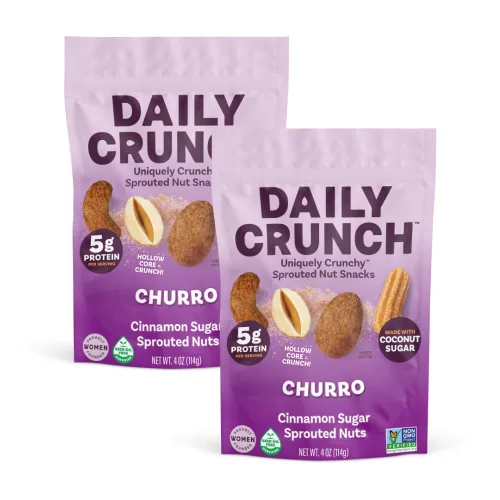 Vista 22 de Daily Crunch Almendras germinadas, churro de canela, paquete de aperitivos