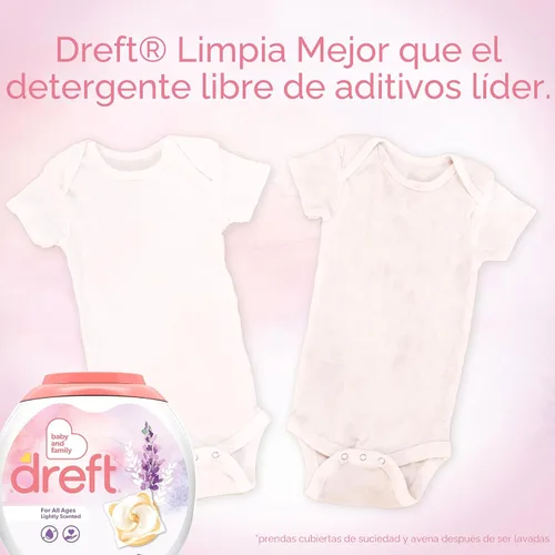 Vista 5 de Dreft - Detergente para ropa en cápsulas XL, aroma ligero, lavanda, 18