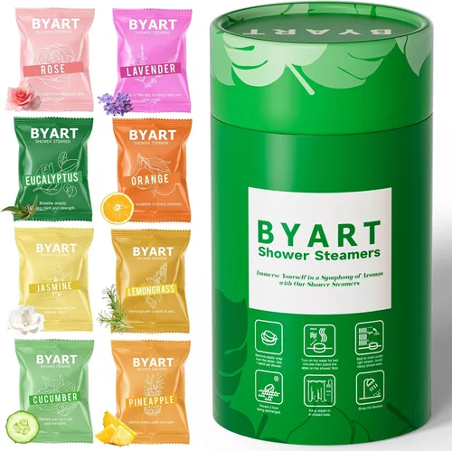 Vista 11 de Vaporizadores de ducha para aromaterapia, regalos de Navidad para mujeres, paquete de 8 bombas de ducha de aceite esencial puro para el hogar, spa