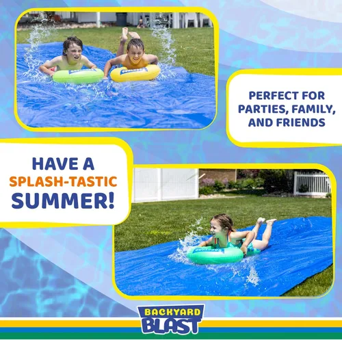 Vista 5 de BACKYARD BLAST Tobogán Gigante Deslizante para Adultos y Niños - Tobogán Deslizante de Agua Grande de Servicio Pesado para Niños, Patio Trasero