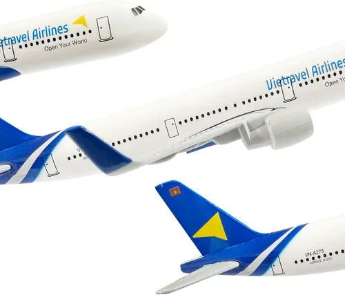 Vista 3 de Avión fundido a troquel A321 de Vietnavel Airways a escala 1:400 para regalo y colección