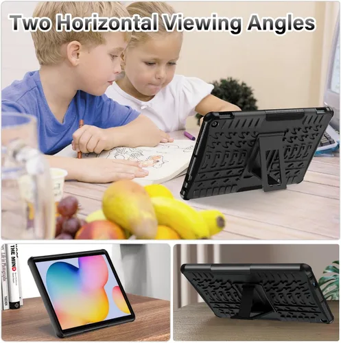 Vista 3 de ROISKIN Funda Flre HD 10 y HD 10 Plus de lanzamiento 2023 de 13ª generación con soporte Negro