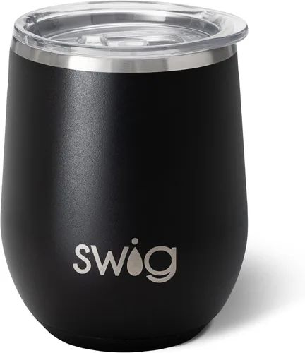 Vista 31 de Swig Life Vaso de vino de 12 onzas con tapa, acero inoxidable, apto para lavavajillas, portátil, triple aislamiento (todos los americanos)
