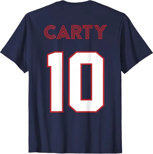 Vista 2 de USA Rugby Players Luke Carty - Camiseta deportiva, Azul Patchwork, S