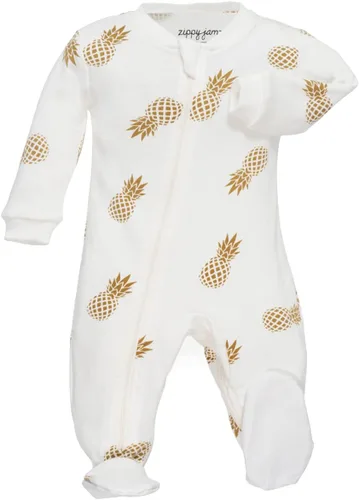 Vista 26 de ZippyJamz - Pijama orgánica para bebé con pies y cremallera para cambiar pañales fácil y rápido