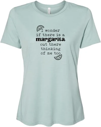 Vista 15 de Cute Women's Screen Printed Crew Neck Tee, Shirts With Sayings, Dusty Blue or Olive