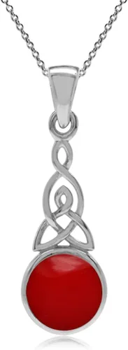 Vista 12 de Silvershake - Colgante de plata fina 925 con nudo celta de triquetra y collar de 18 pulgadas