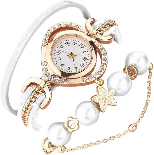 Vista 6 de Reloj de mujer trenzado CdyBox banda de cuero rivet (paquete de 6).