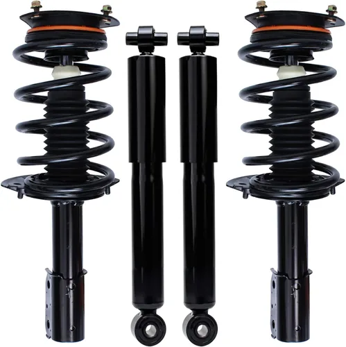 Vista 110 de Detroit Axle - Puntales y Amortiguadores para Chevy Traverse Buick Enclave GMC Acadia Saturn Outlook 2007-2012, 2 puntales delanteros con resorte