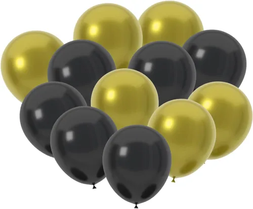 Vista 21 de 60 globos de látex de 12 pulgadas en negro, naranja y morado, Halloween, graduación, cumpleaños, baby shower, decoraciones de fiesta