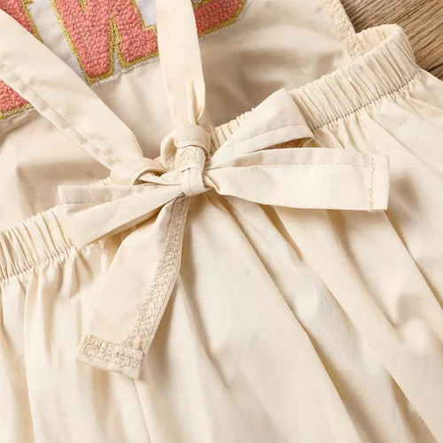 Vista 5 de GRNSHTS Trajes de primer cumpleaños para niñas con volantes para primer cumpleaños, mameluco sin espalda