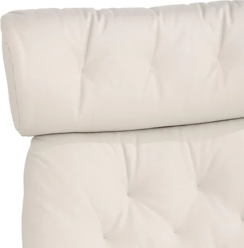 Vista 4 de Benchmaster Sillón reclinable y otomano ajustable de piel sintética Melia Eggshell