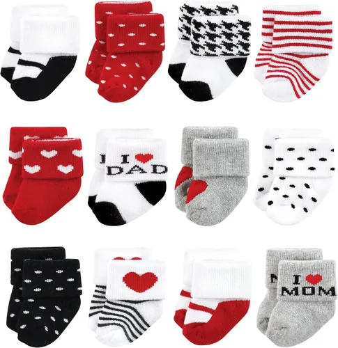 Vista 118 de Hudson Baby - Calcetines de algodón para bebés recién nacidos y Terry para niñas bebés