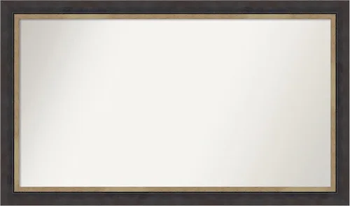 Vista 191 de Amanti Art Espejo personalizado, espejo de baño negro Astor, espejo de pared o espejo de tocador de baño sobre el fregadero (25 x 25 pulgadas)