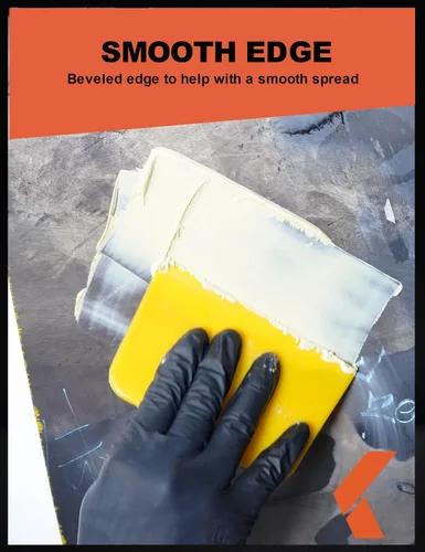 Vista 3 de KREFINISH Esparcidores de Relleno Corporal (3 Tamaños, 15 Piezas) - Esparcidor Plástico Reutilizable Amarillo para Rellenos Automotrices, Masillas