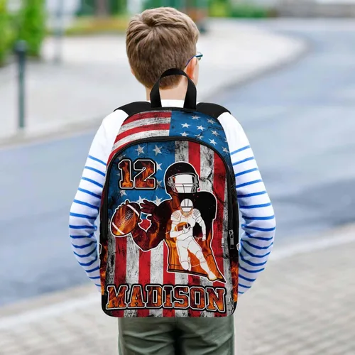 Vista 6 de Bolsa de viaje personalizada para niños, mochila personalizada para niños adolescentes con nombre para hijo, hija, regalo de regreso a la escuela