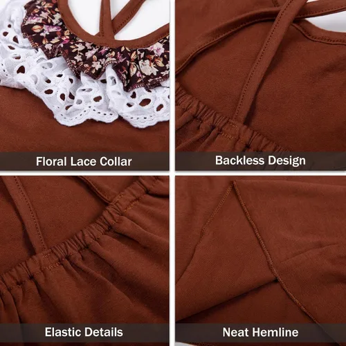Vista 30 de LittleSpring Conjunto de verano para niñas con camiseta sin mangas y pantalones cortos florales