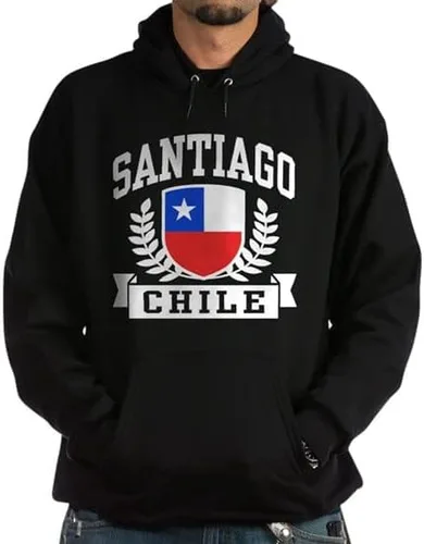 Vista 2 de CafePress Santiago Chile Hoodie (Dark) Men's Hooded Sweatshirt Black