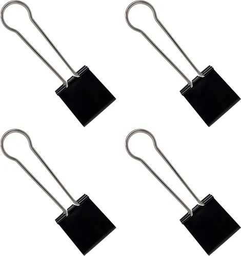 Vista 6 de Clipco ganchitos negros pequeños para fólders, 1 pulgada (144 unidades)