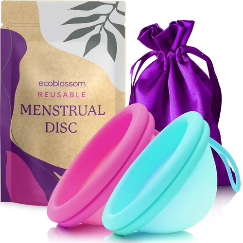 Vista 9 de Ecoblossom Disco menstrual reutilizable – Copa menstrual – Disco de período suave para mujeres diseñado con vaso de silicona flexible de grado