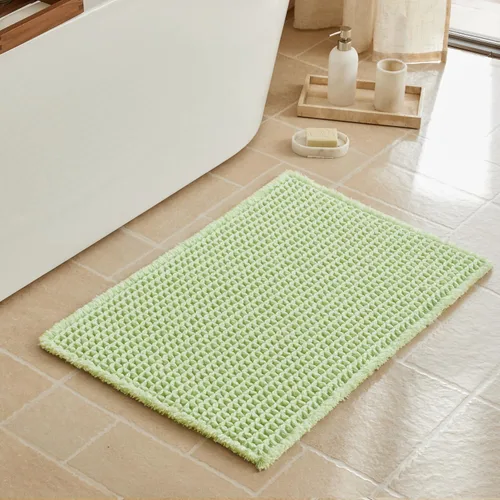 Vista 94 de Triohero Tapete de baño con diseño de gofre, tapete de baño pequeño y bohemio, antideslizante, lavable, ultra suave, súper absorbente, de secado