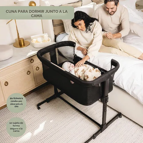 Vista 4 de KoolerThings 3 en 1 cuna/moisés para bebé, cama junto a la cama y parque infantil, fácil de plegar y portátil (Negro) - KoolaBaby (cuna de malla)