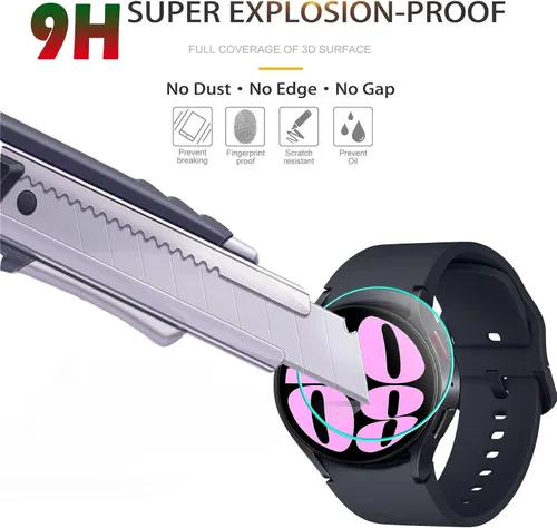 Vista 3 de Protector de pantalla de vidrio templado, sensible al tacto, compatible con fundas, dureza 9H, paquete de 4 unidades, compatible con Samsung Galaxy