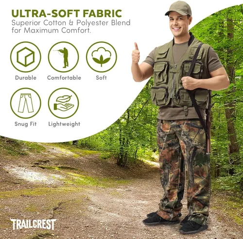 Vista 4 de TrailCrest Men's Open Bottom Cotton Blend Lounge Hunting Sweatpants