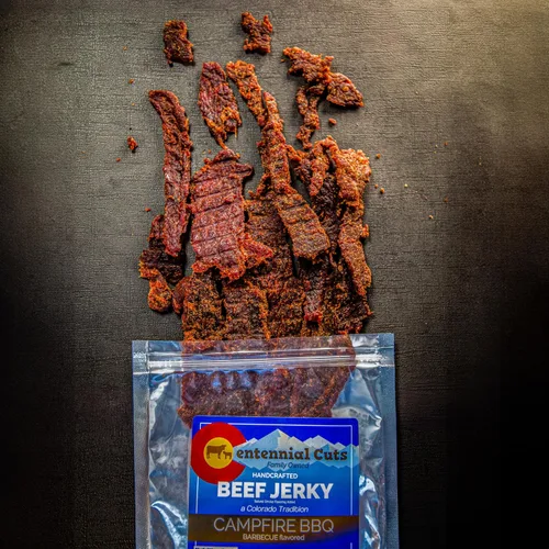 Vista 3 de Centennial Cuts Carne seca – 7 oz, barbacoa de fogata