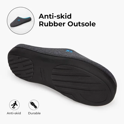 Vista 5 de VeraCosy Pantuflas de espuma viscoelástica de dos tonos para hombre