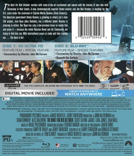 Vista 2 de The Hunt For Red October 4K UHD + Blu_ray + Digital Copy Blu-ray