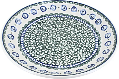 Vista 24 de Cerámica pulida de rosa azul – Plato de cena Athena marrón – 10.5 pulgadas de diámetro – Ideal para comidas diarias, comidas informales o como