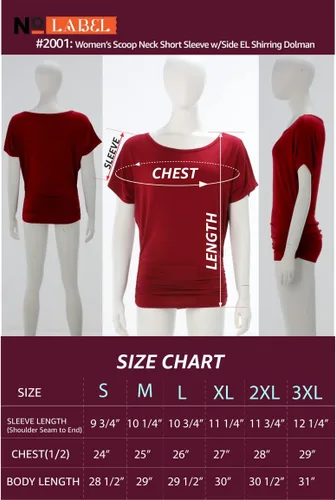 Vista 5 de Nolabel Camiseta Dolman de manga corta con cuello en V y fruncido lateral para mujer