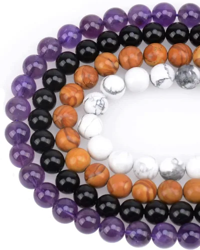 Vista 34 de Cuentas sueltas de 0.315 pulgadas/8mm de piedra natural redonda para hacer joyas con cordón elástico