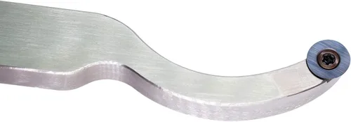 Vista 4 de Herramienta de torneado de madera de cuello de cisne hueco de tamaño medio, torno de madera, herramienta de cincel doblado con punta de inserción