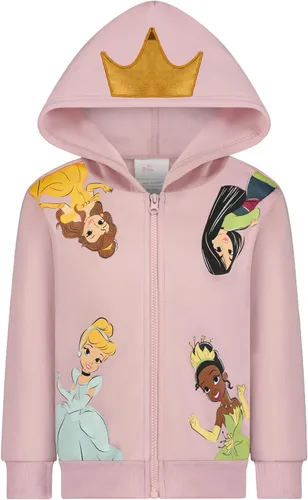 Vista 2 de Disney Princess Girls Cenicienta, Belle, Tiana y Mulan - Conjunto de camiseta y pantalón para niños pequeños y grandes - Rosa
