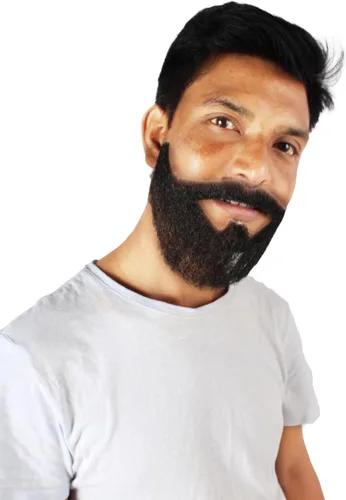 Vista 6 de HPO pelo sintético barba Cosplay pelo facial para hombre