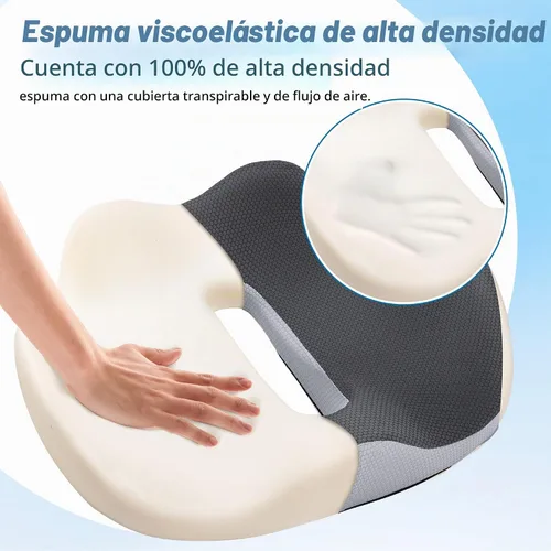 Vista 6 de VUSIGN Cojín de asiento extragrande para conductores de camiones y automóviles, cojín de asiento de espuma viscoelástica para conducción prolongada