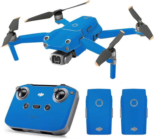 Vista 28 de SopiGuard Skin for DJI Mavic Air 2s Juego completo de calcomanías de vinilo de precisión + controlador + 3 fundas de batería (3M negro carbón)