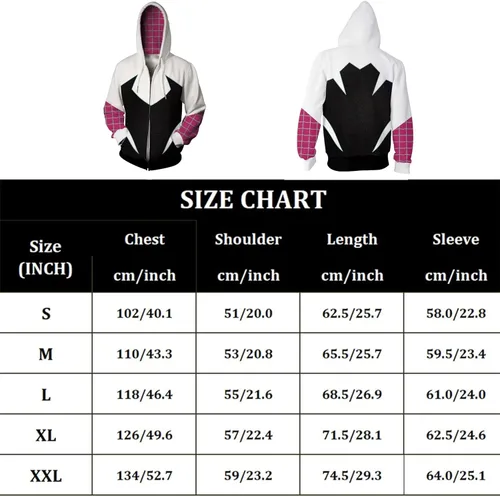 Vista 3 de Sudadera con capucha de superhéroe para adultos, estilo 3D, con cremallera, disfraz de anime