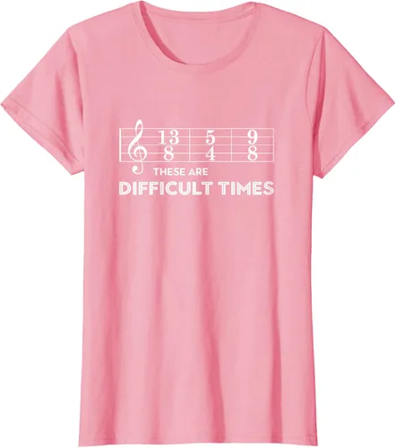 Vista 11 de Musician - Camiseta con texto en inglés "These are Difficult Times", talla S