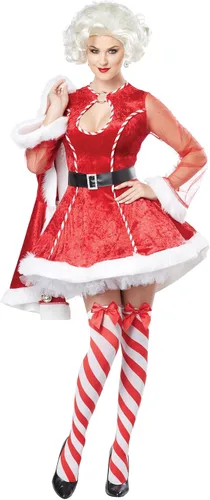 Vista 2 de California Costumes Mujer Sexy Mrs Claus Adulto