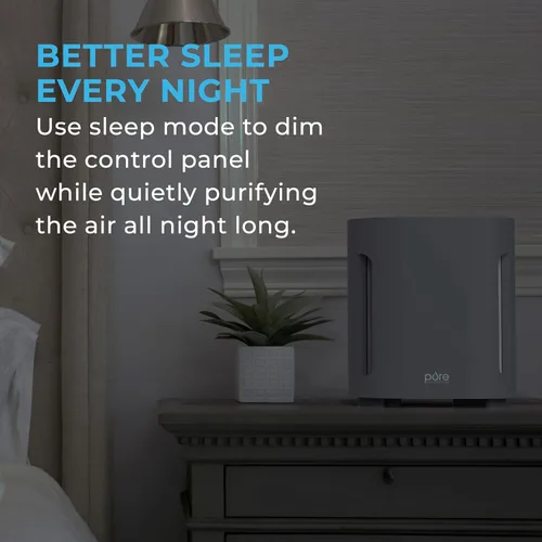 Vista 6 de Pure Enrichment PureZone - Purificador de aire para dormitorio y sala de estar, filtración de 4 etapas y luz UV-C, el filtro HEPA H13 ayuda a