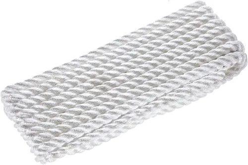 Vista 9 de Attwood 11715-7 Premium 3-Strand Twisted Nylon Dock Line, 1/2-Inch Thick, 25 Feet Long, Pre-Spliced One End, White (Pack of 2)