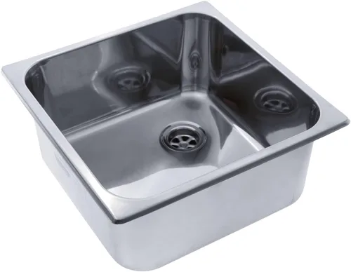 Vista 8 de AMBASSADOR MARINE Fregadero rectangular de acero inoxidable 304 GRADE – cepillado, 14-1/2" x 14-1/2" x 6" de profundidad (S44-4614-BR-W)