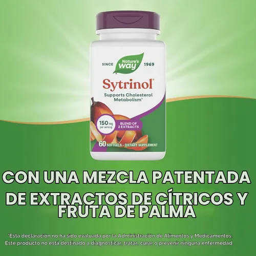Vista 4 de Nature's Way Control de colesterol de sitrinol; mezcla premium; 60 cápsulas blandas
